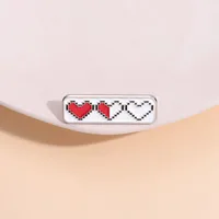 IG Style Heart Shape Rectangle Alloy Stoving Varnish Unisex Brooches main image 3