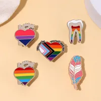 Simple Style Classic Style Rainbow Alloy Stoving Varnish Unisex Brooches main image 1