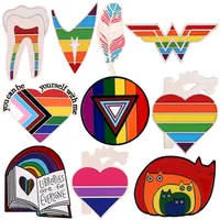 Simple Style Classic Style Rainbow Alloy Stoving Varnish Unisex Brooches main image 3