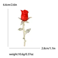 Elegant Romantic Rose Alloy Women's Brooches main image 2