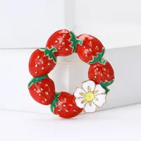 Sweet Strawberry Alloy Enamel Women's Brooches main image 4