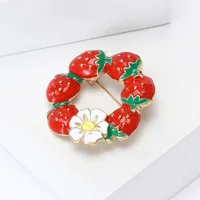 Sweet Strawberry Alloy Enamel Women's Brooches main image 1