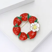 Sweet Strawberry Alloy Enamel Women's Brooches main image 5
