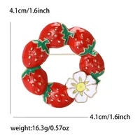 Sweet Strawberry Alloy Enamel Women's Brooches main image 2