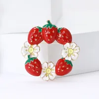 Sweet Strawberry Alloy Enamel Women's Brooches main image 1