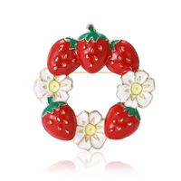 Sweet Strawberry Alloy Enamel Women's Brooches main image 4