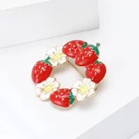 Sweet Strawberry Alloy Enamel Women's Brooches main image 3
