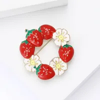 Sweet Strawberry Alloy Enamel Women's Brooches main image 5