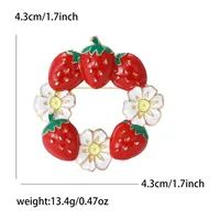 Sweet Strawberry Alloy Enamel Women's Brooches main image 2