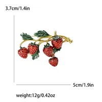 Sweet Simple Style Strawberry Alloy Enamel Women's Brooches sku image 1