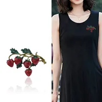 Sweet Simple Style Strawberry Alloy Enamel Women's Brooches main image 4