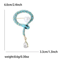 Simple Style Classic Style Snake Alloy Enamel Unisex Brooches sku image 1
