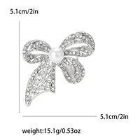 Elegant Classic Style Bow Knot Alloy Women's Brooches sku image 1