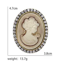 Retro Human Alloy Women's Brooches main image 2