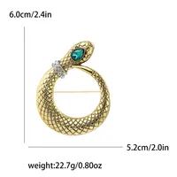 Casual Vintage Style Snake Alloy Unisex Brooches sku image 2
