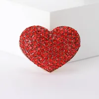 Sweet Heart Shape Alloy Rhinestones Women's Brooches main image 1