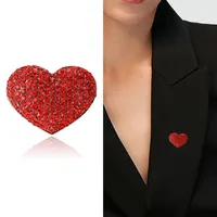 Sweet Heart Shape Alloy Rhinestones Women's Brooches main image 3