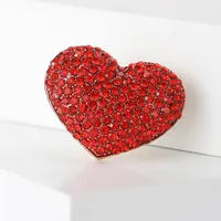 Sweet Heart Shape Alloy Rhinestones Women's Brooches main image 4