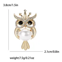 Elegant Owl Alloy Women's Brooches sku image 1