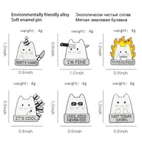 Cute Letter Cat Alloy Plating Unisex Brooches main image 2