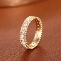 Sweet Shiny Geometric Copper Inlay Zircon Women's Rings main image 5