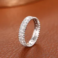 Sweet Shiny Geometric Copper Inlay Zircon Women's Rings main image 4