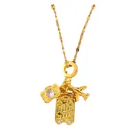 Modern Style Camera Luggage Titanium Steel Copper Irregular Plating Zircon Women's Pendant Necklace main image 5
