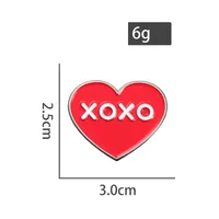 Romantic Simple Style XOXO Heart Shape Alloy Plating Unisex Brooches main image 2