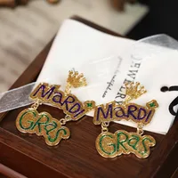 1 Pair Vintage Style Letter Crown Glasses Plating Alloy Drop Earrings sku image 15