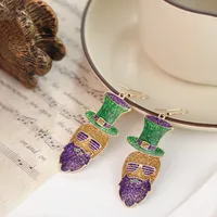 1 Pair Vintage Style Letter Crown Glasses Plating Alloy Drop Earrings sku image 7