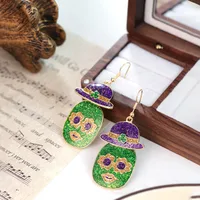 1 Pair Vintage Style Letter Crown Glasses Plating Alloy Drop Earrings sku image 8