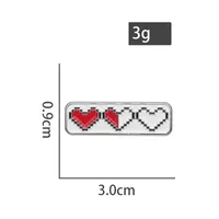 IG Style Heart Shape Rectangle Alloy Stoving Varnish Unisex Brooches main image 2