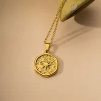 Vintage Style Star Moon Titanium Steel Plating Women's Pendant Necklace main image 4