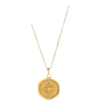 Vintage Style Star Moon Titanium Steel Plating Women's Pendant Necklace main image 6