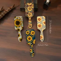 Elegant Retro Sunflower ABS Hair Comb 1 Piece main image 2