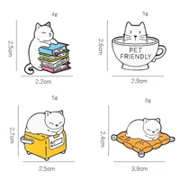 Cute Cat Alloy Stoving Varnish Unisex Brooches main image 2