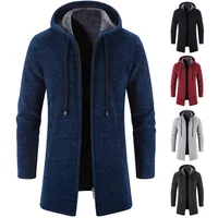 Autumn And Winter Hooded Sweater Men's Mid-Length Loose-Fitting Oversized Sweater Coat Knitted Cardigan Men's Top main image 1