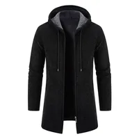 Autumn And Winter Hooded Sweater Men's Mid-Length Loose-Fitting Oversized Sweater Coat Knitted Cardigan Men's Top main image 3
