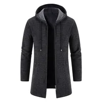 Autumn And Winter Hooded Sweater Men's Mid-Length Loose-Fitting Oversized Sweater Coat Knitted Cardigan Men's Top main image 2