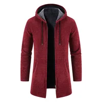 Autumn And Winter Hooded Sweater Men's Mid-Length Loose-Fitting Oversized Sweater Coat Knitted Cardigan Men's Top main image 4