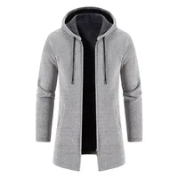 Autumn And Winter Hooded Sweater Men's Mid-Length Loose-Fitting Oversized Sweater Coat Knitted Cardigan Men's Top main image 5