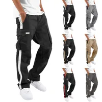 2023  Spring And Autumn New Men's Overalls  Independent Station  Drawstring Drawstring Pocket Contrast Color Trousers main image 2