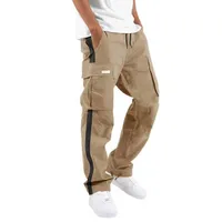2023  Spring And Autumn New Men's Overalls  Independent Station  Drawstring Drawstring Pocket Contrast Color Trousers main image 3