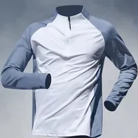 Half Zipper Training Wear Men's Quick Drying Clothes Long Sleeve Spring And Autumn Summer Sports Track And Field Exercise Running T-shirt main image 3