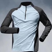 Half Zipper Training Wear Men's Quick Drying Clothes Long Sleeve Spring And Autumn Summer Sports Track And Field Exercise Running T-shirt main image 4