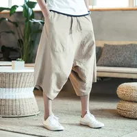 Chinese Style Cotton Low-Grade Baggy Pants Wide Leg Pants Non-Fading Non-Shrinking 3618 main image 1