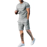Hot Sale Independent Station  Summer   Short-Sleeved Shorts Two-Piece Sports And Leisure Men's Suit main image 5