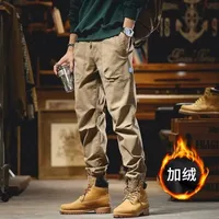Autumn And Winter Fleece Work Pants Live Broadcast Men's And Women's  Fashion Brand Ankle Banded Pants American Men's Trendy Casual Long Pants main image 1