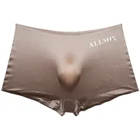 3D Pouch Sexy Letters Translucent Ice Silk Thin Men's Underwear Boxer Shorts Underpants sku image 9