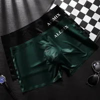 3D Pouch Sexy Letters Translucent Ice Silk Thin Men's Underwear Boxer Shorts Underpants main image 4